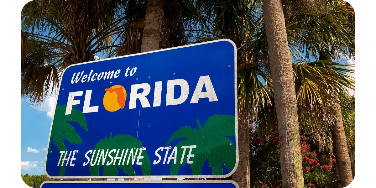 A blue and white sign reading 